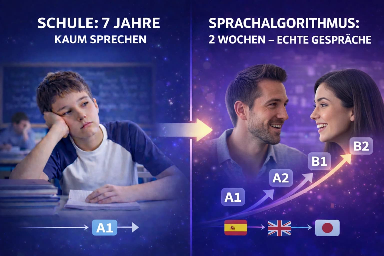 Sprachalgorithmus landing page