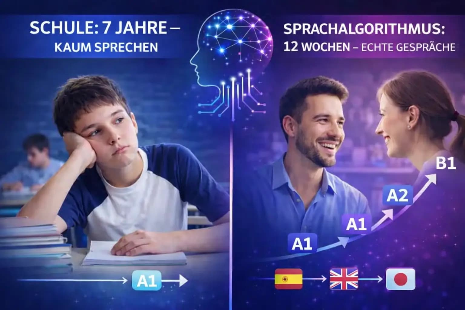 Sprachalgorithmus landing page